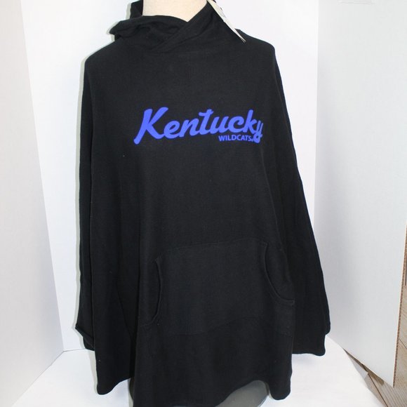 Hooded Kentucky Wildcats Knit Poncho Cape NWT - Picture 1 of 10